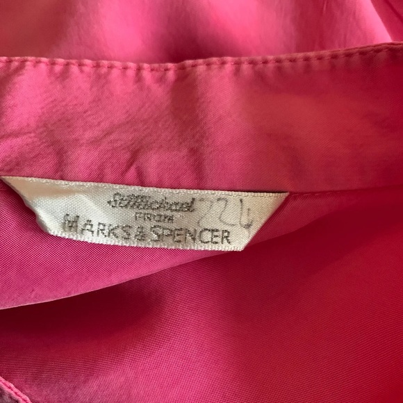 Vintage 90s St Michael pink shirt fits uk 14 mandarin collar frog fastening - Picture 9 of 11